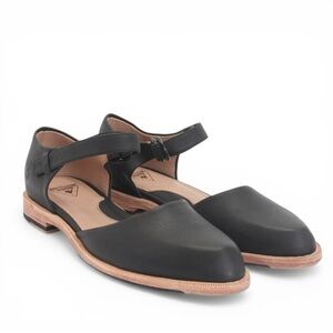 John Fluevog 7 Modvog Mary Jane Anna Maria’s flats stay open sides leather retro